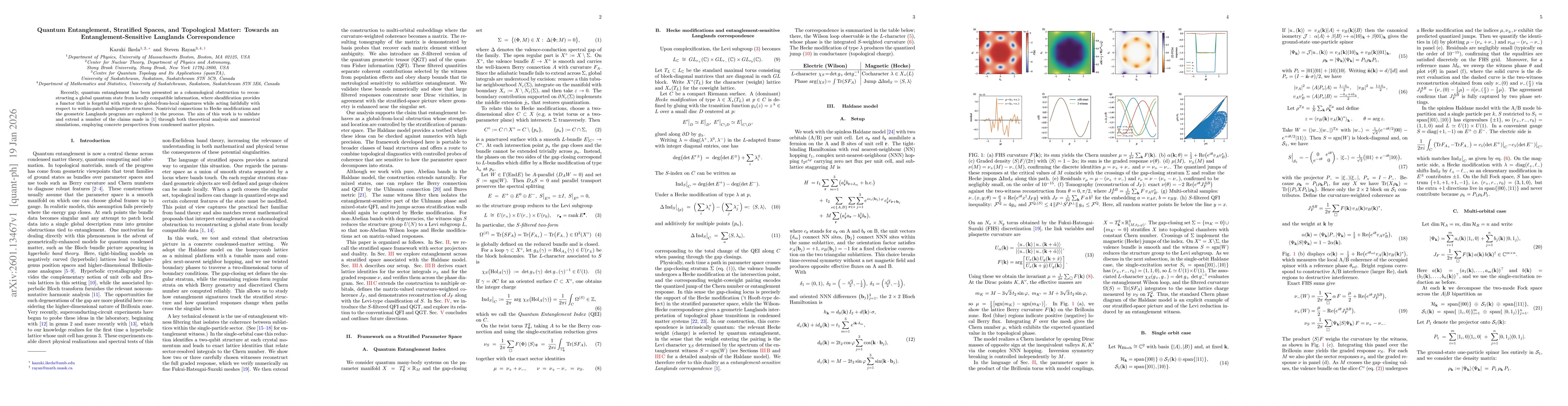 Thumbnail for Quantum Entanglement, Stratified Spaces, and Topological Matter: Towards an Entanglement-Sensitive Langlands Correspondence