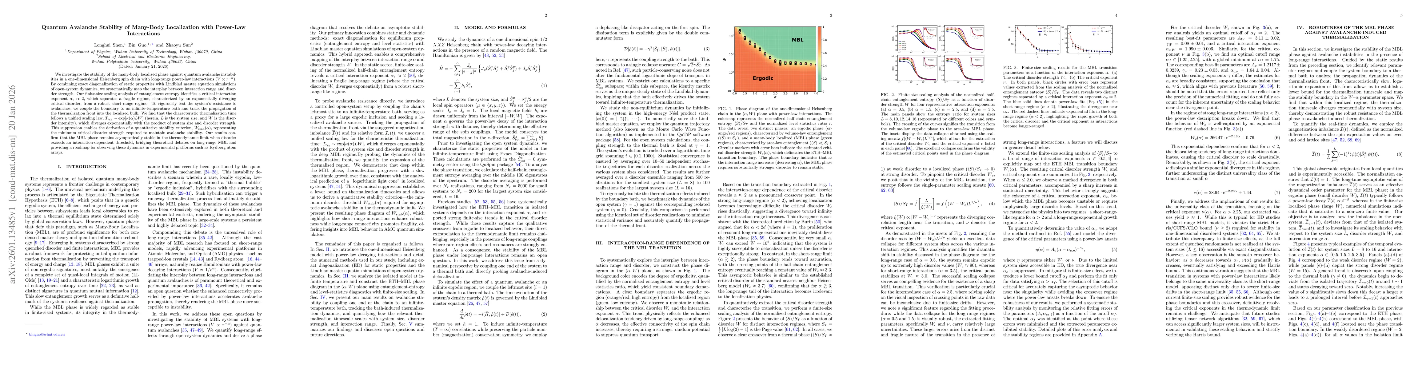 Thumbnail for Quantum Avalanche Stability of Many-Body Localization with Power-Law Interactions
