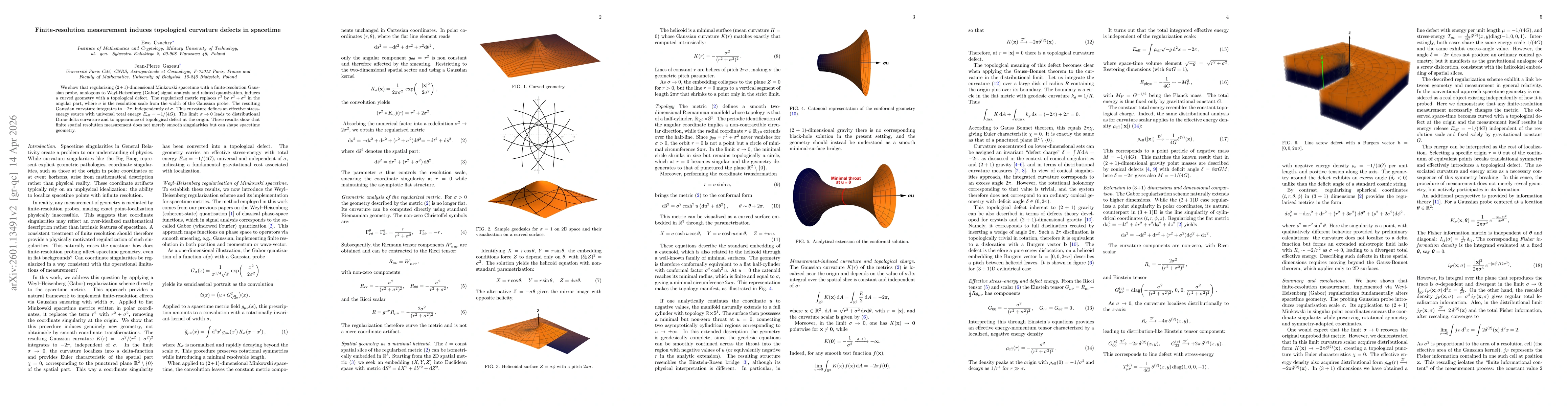 Thumbnail for Finite-resolution measurement induces topological curvature defects in spacetime