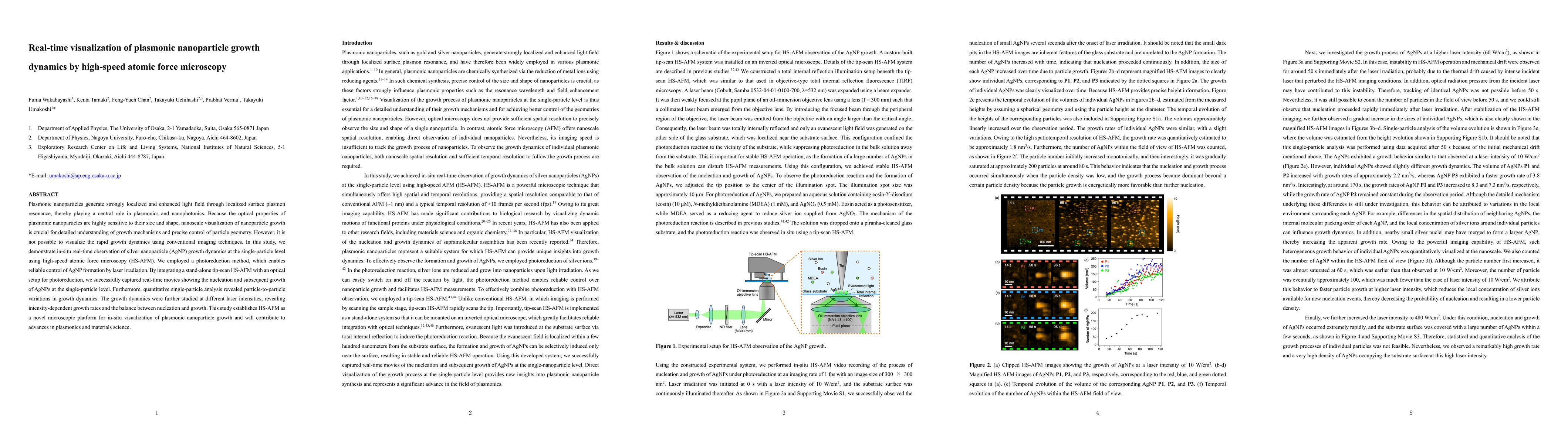 Thumbnail for Real-time visualization of plasmonic nanoparticle growth dynamics by high-speed atomic force microscopy