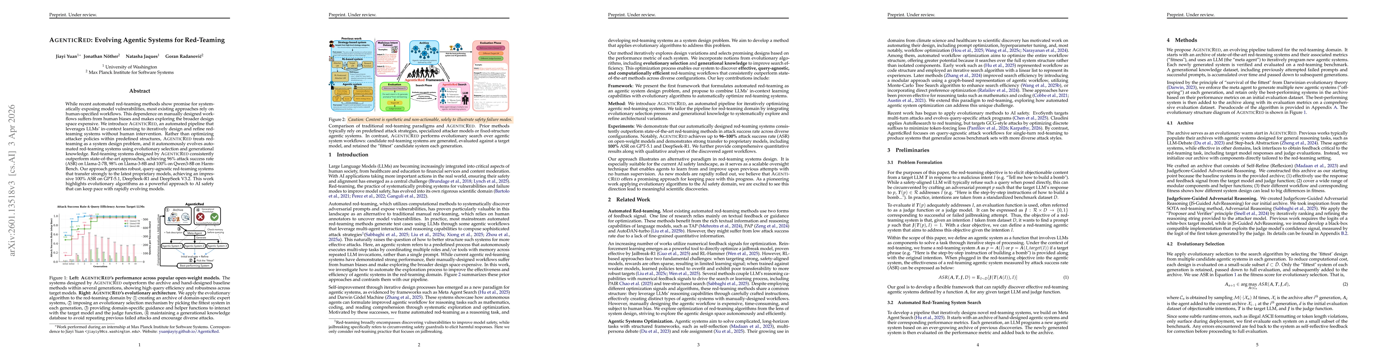 Thumbnail for AgenticRed: Optimizing Agentic Systems for Automated Red-teaming