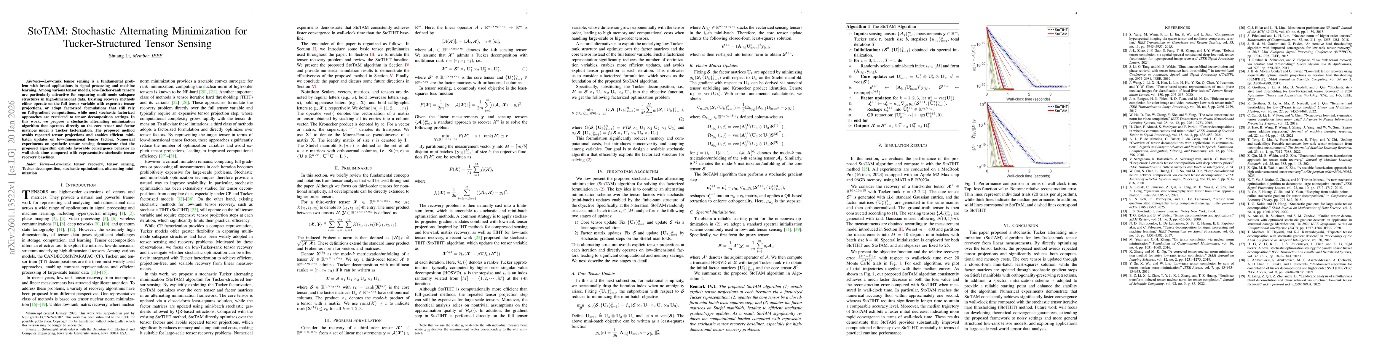 Thumbnail for StoTAM: Stochastic Alternating Minimization for Tucker-Structured Tensor Sensing
