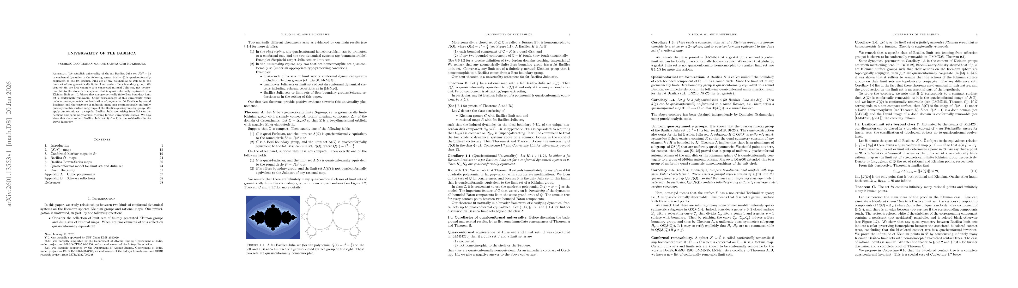 Thumbnail for Universality of the Basilica