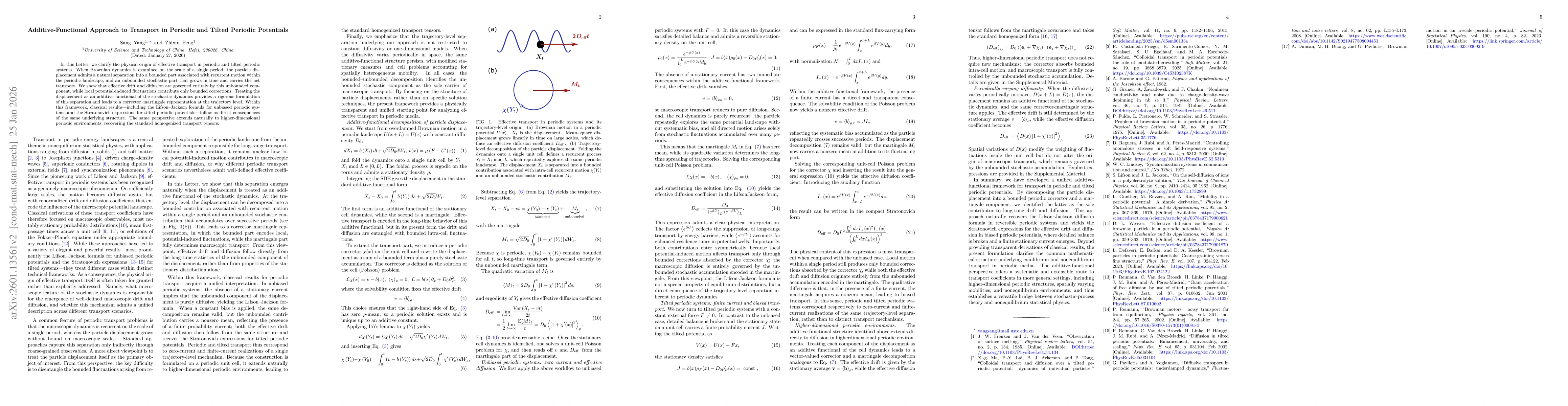 Thumbnail for Additive-Functional Approach to Transport in Periodic and Tilted Periodic Potentials