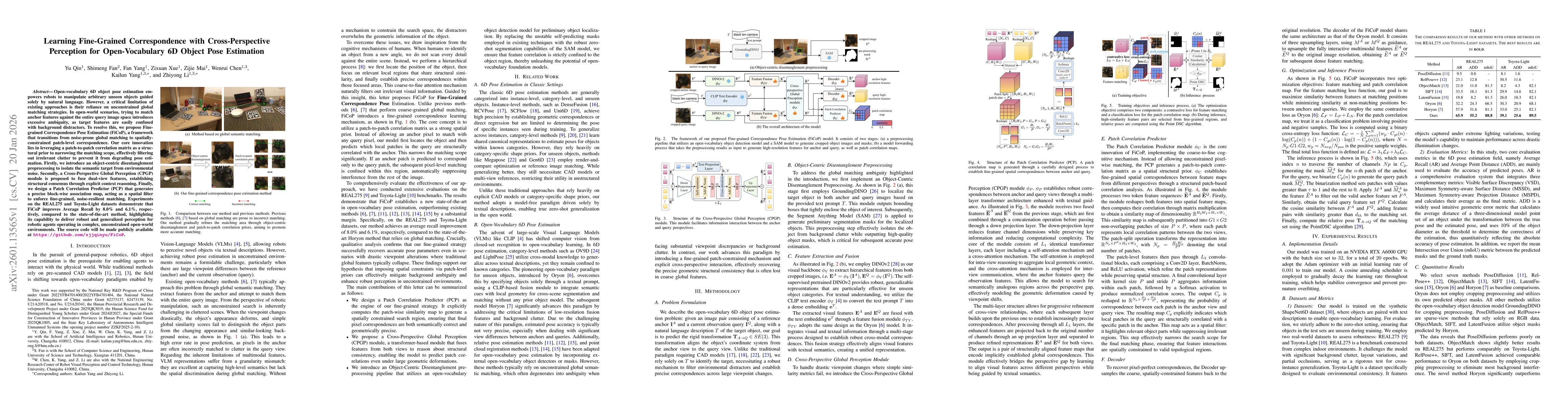 Thumbnail for Learning Fine-Grained Correspondence with Cross-Perspective Perception for Open-Vocabulary 6D Object Pose Estimation