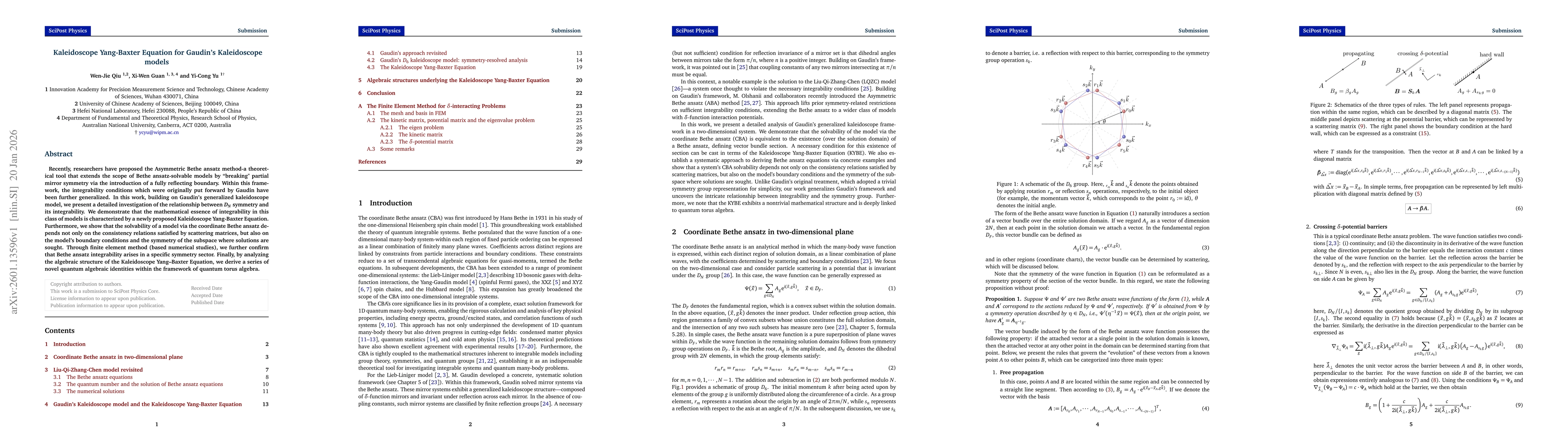 Thumbnail for Kaleidoscope Yang-Baxter Equation for Gaudin's Kaleidoscope models