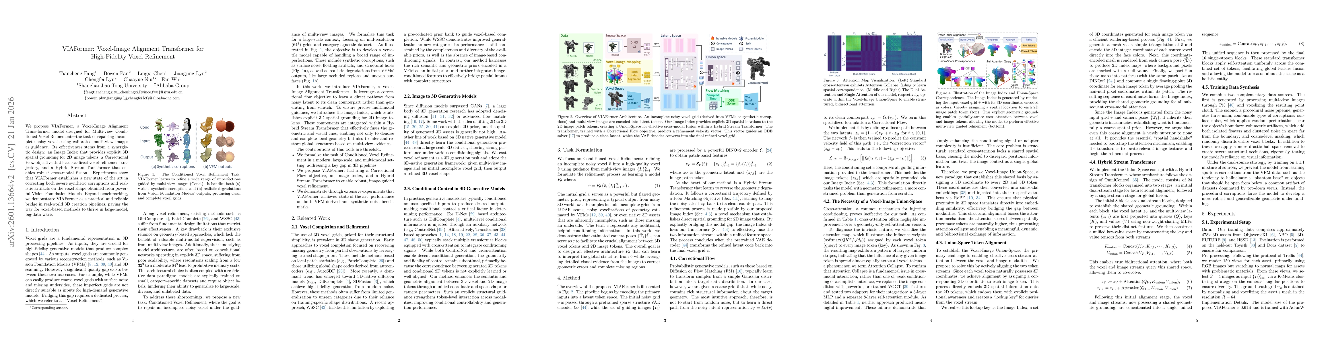 Thumbnail for VIAFormer: Voxel-Image Alignment Transformer for High-Fidelity Voxel Refinement
