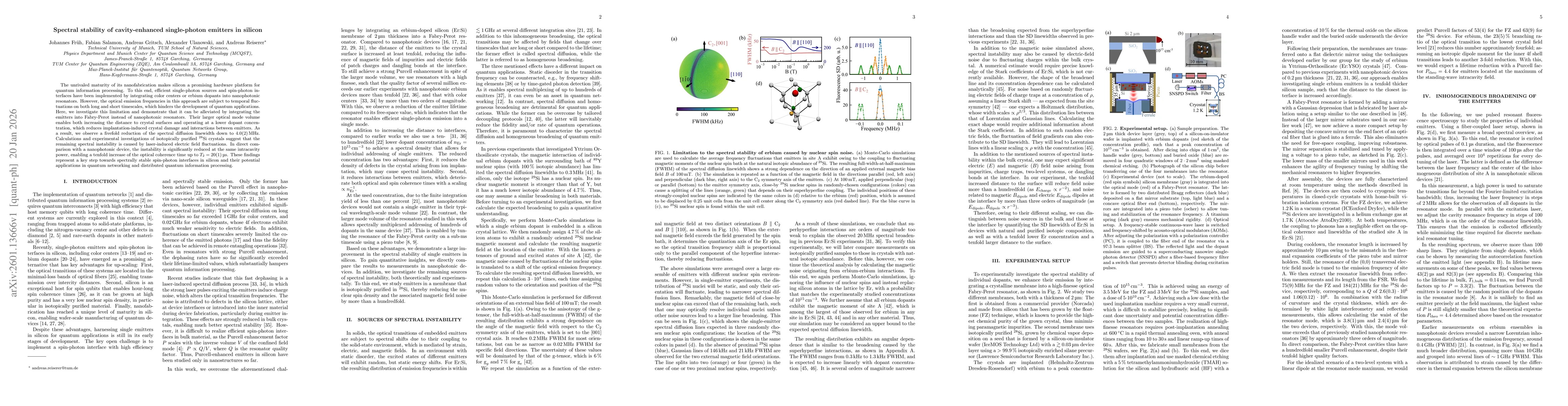 Thumbnail for Spectral stability of cavity-enhanced single-photon emitters in silicon