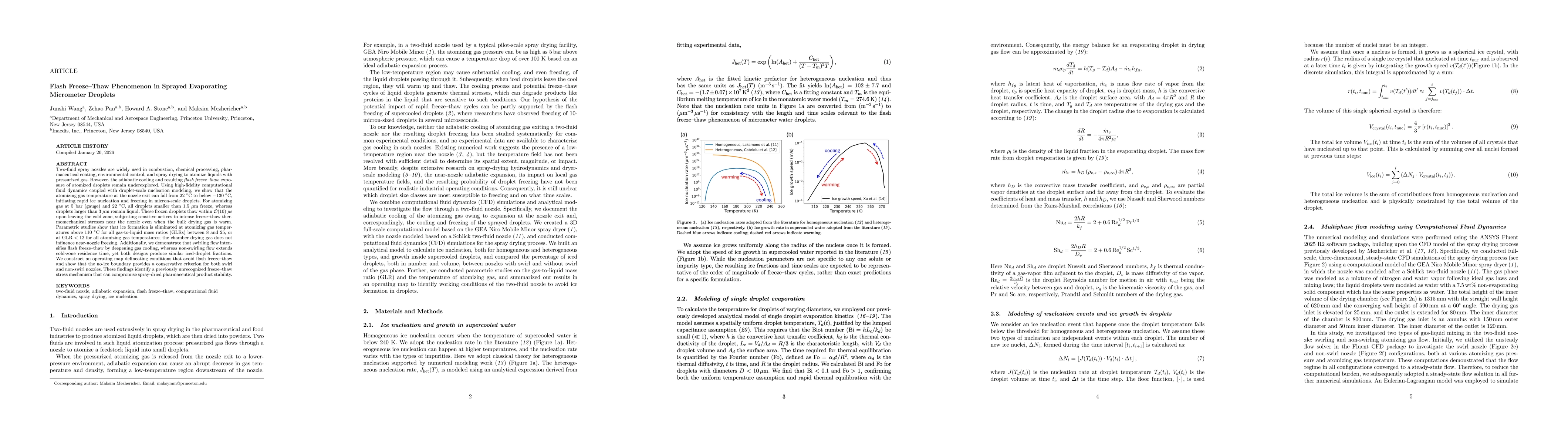 Thumbnail for Flash Freeze--Thaw Phenomenon in Sprayed Evaporating Micrometer Droplets