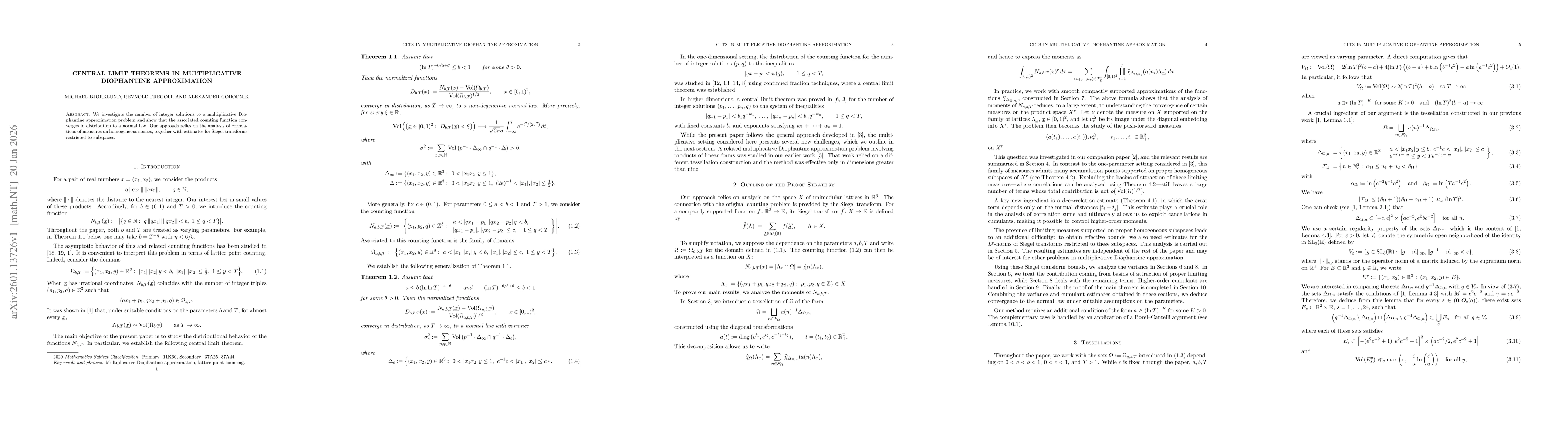Thumbnail for Central Limit Theorems in Multiplicative Diophantine Approximation