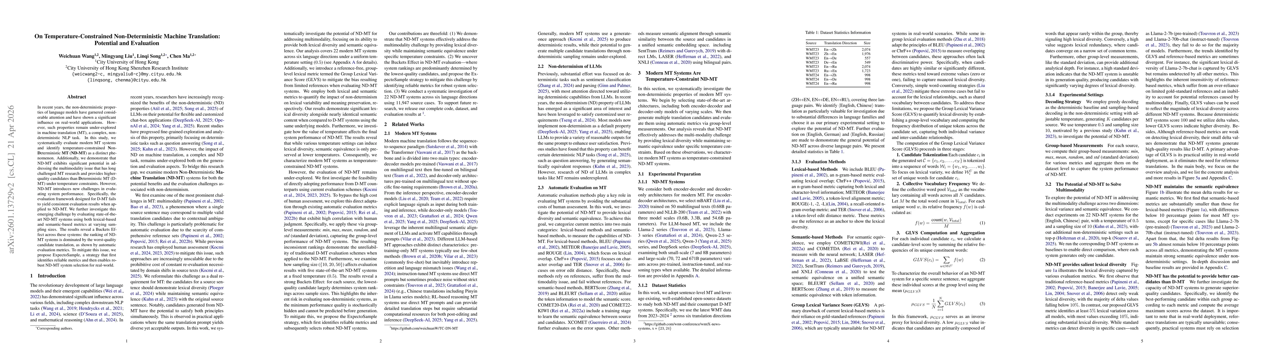 Thumbnail for On Temperature-Constrained Non-Deterministic Machine Translation: Potential and Evaluation