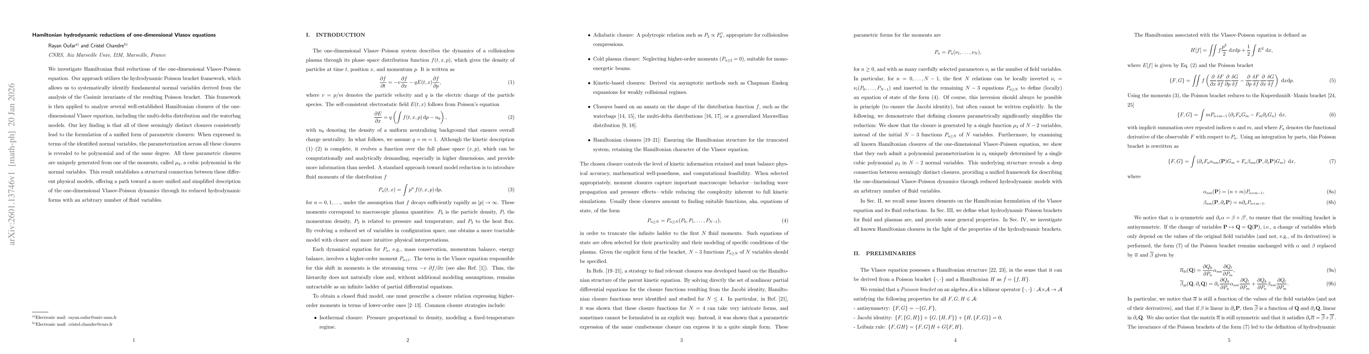 Thumbnail for Hamiltonian hydrodynamic reductions of one-dimensional Vlasov equations