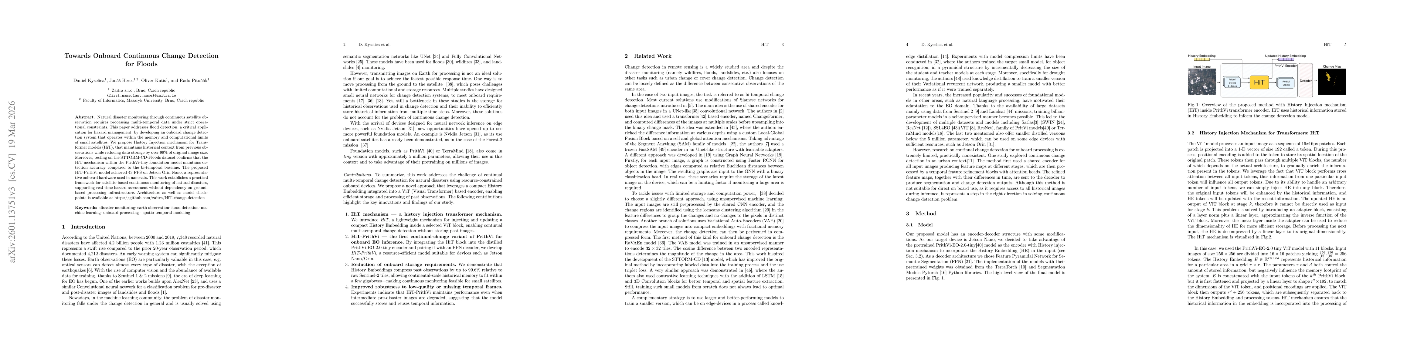 Thumbnail for HiT: History-Injection Transformers for Onboard Continuous Flood Change Detection