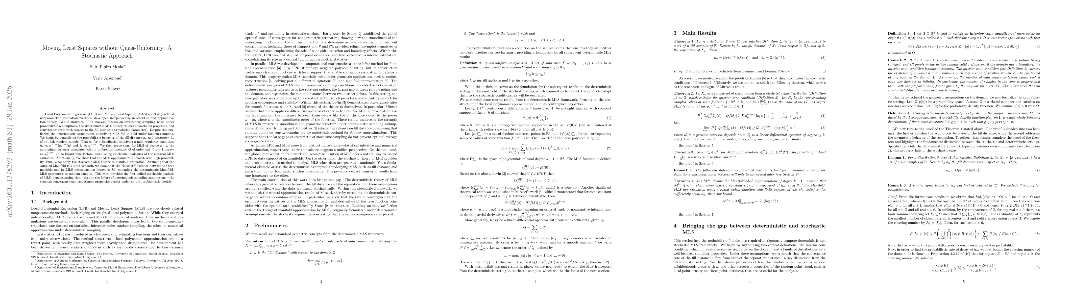 Thumbnail for Moving Least Squares without Quasi-Uniformity: A Stochastic Approach