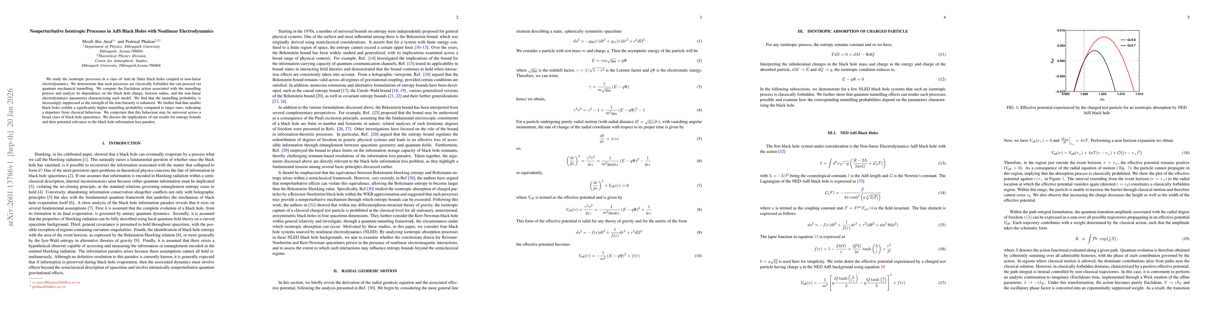 Thumbnail for Nonperturbative Isentropic Processes in AdS Black Holes with Nonlinear Electrodynamics
