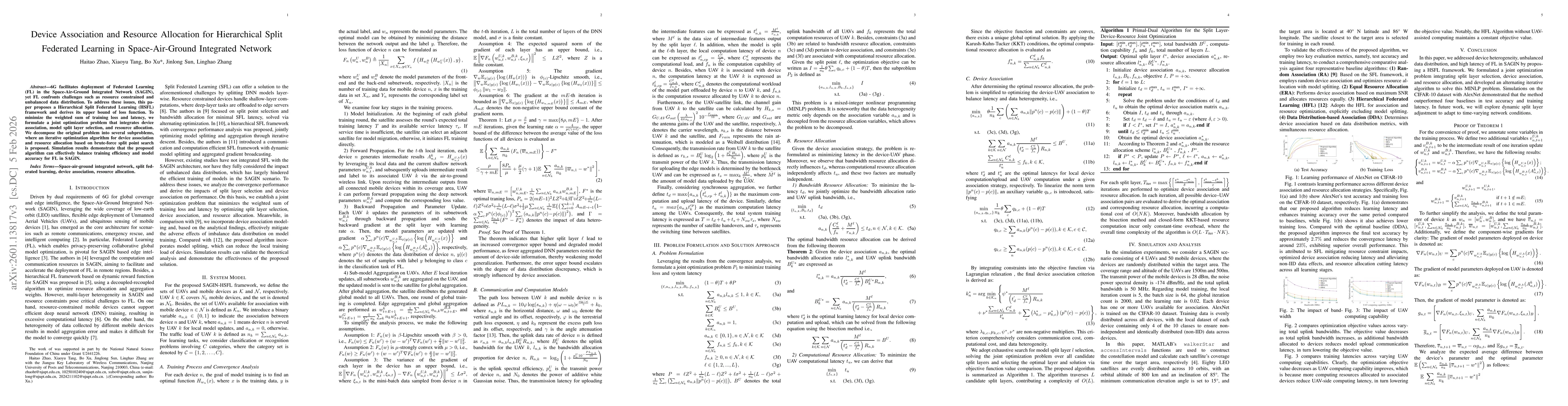 Thumbnail for Device Association and Resource Allocation for Hierarchical Split Federated Learning in Space-Air-Ground Integrated Network