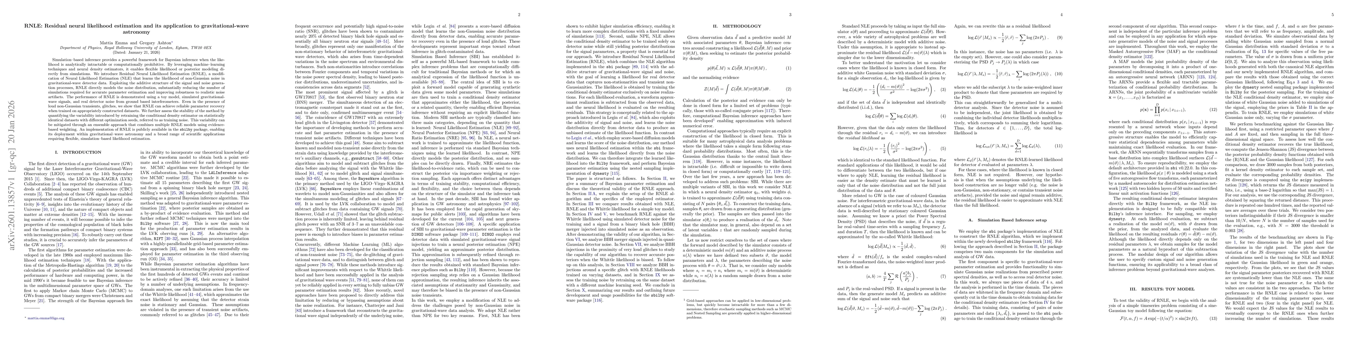 Thumbnail for RNLE: Residual neural likelihood estimation and its application to gravitational-wave astronomy