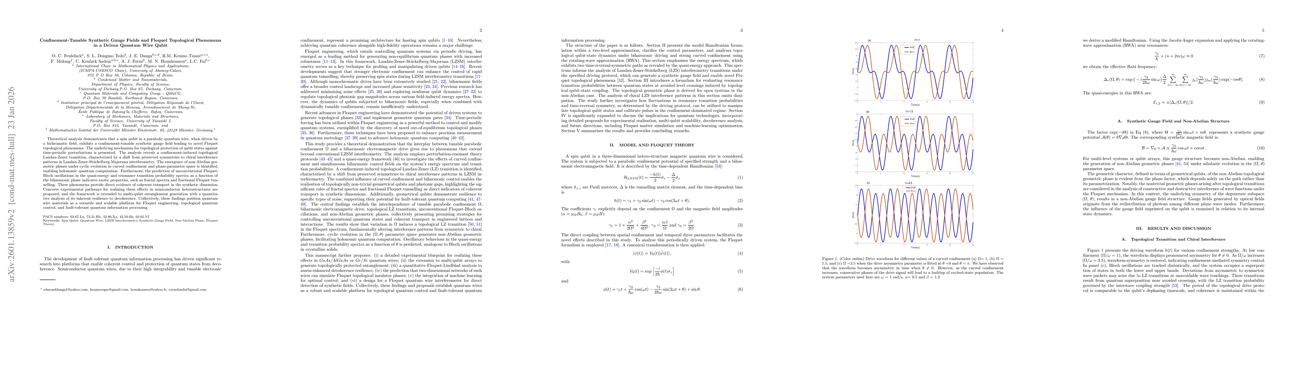 Thumbnail for Confinement-Induced Floquet Engineering and Non-Abelian Geometric Phases in Driven Quantum Wire Qubits