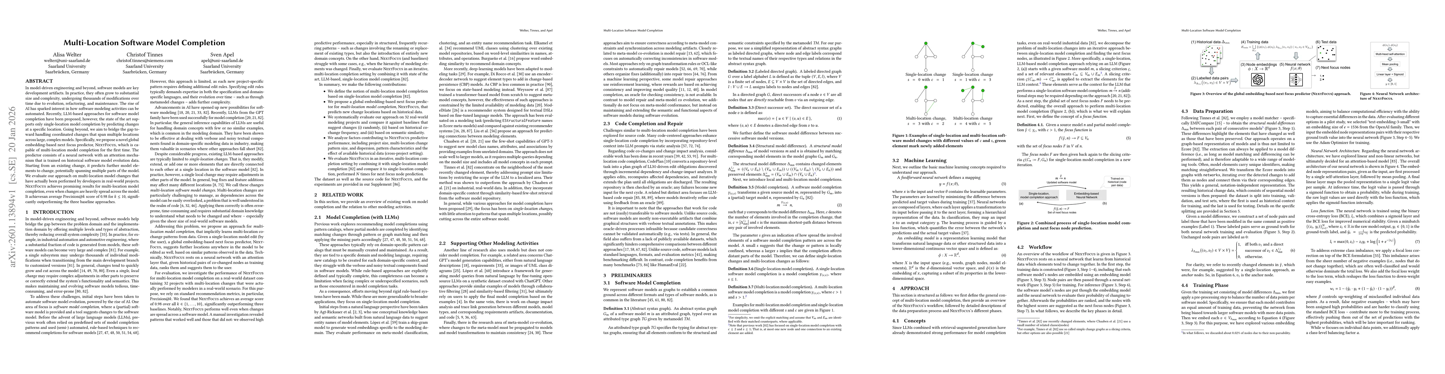 Thumbnail for Multi-Location Software Model Completion