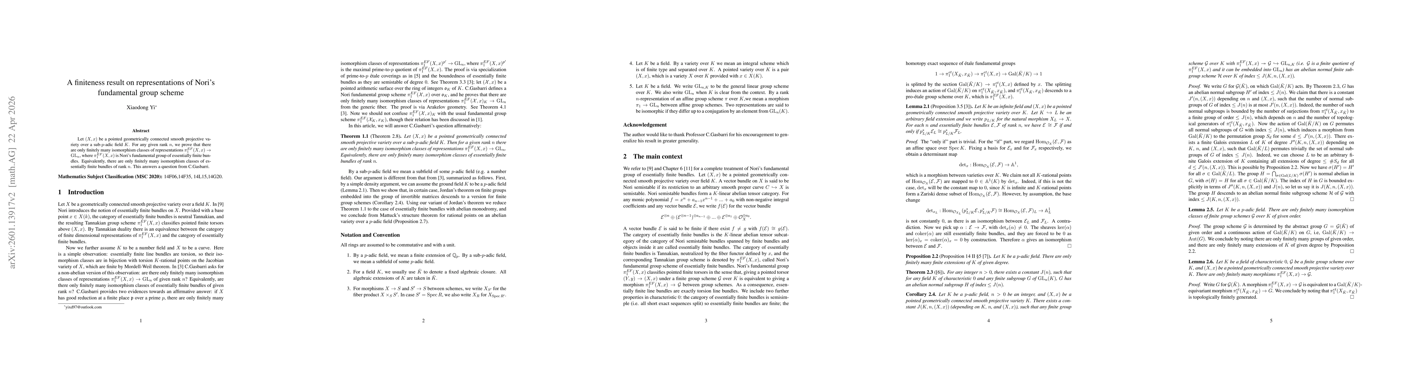 Thumbnail for A finiteness result on representations of Nori's fundamental group scheme
