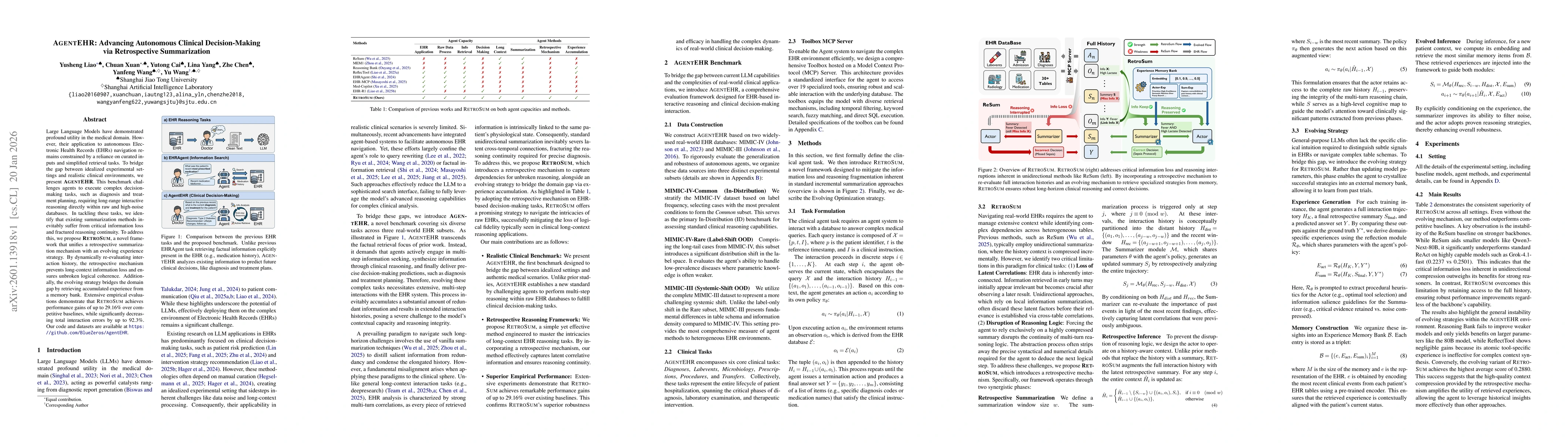 Thumbnail for AgentEHR: Advancing Autonomous Clinical Decision-Making via Retrospective Summarization