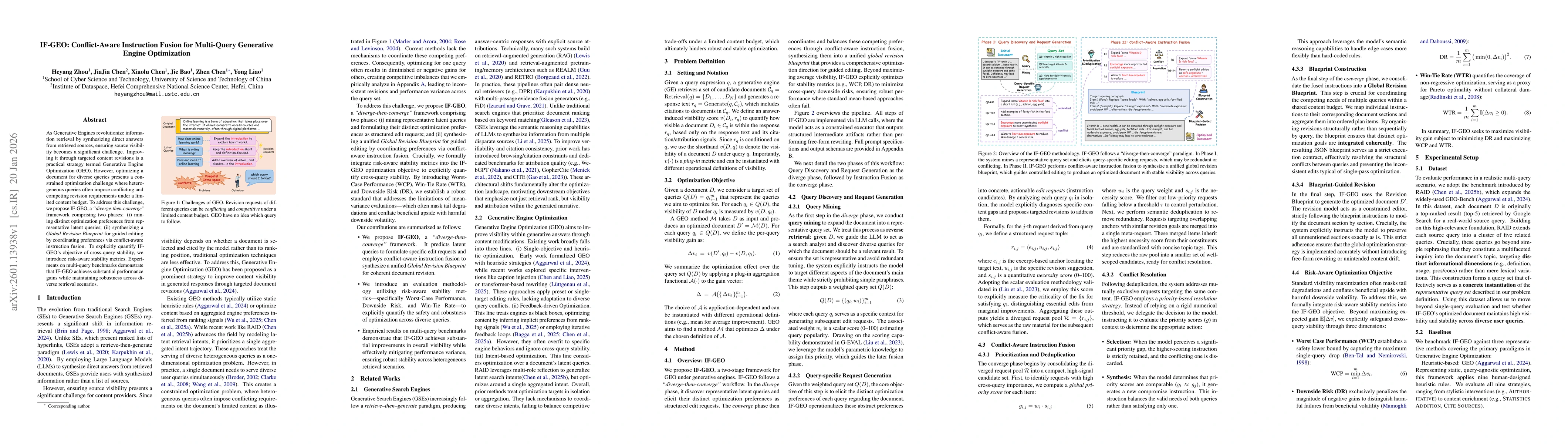 Thumbnail for IF-GEO: Conflict-Aware Instruction Fusion for Multi-Query Generative Engine Optimization