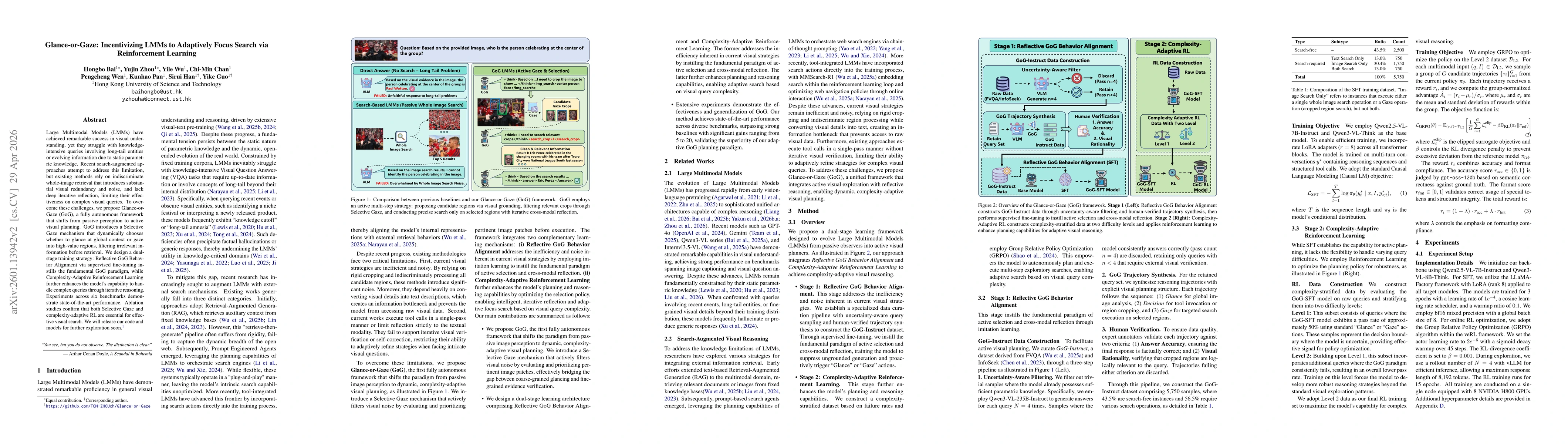 Thumbnail for Glance-or-Gaze: Incentivizing LMMs to Adaptively Focus Search via Reinforcement Learning