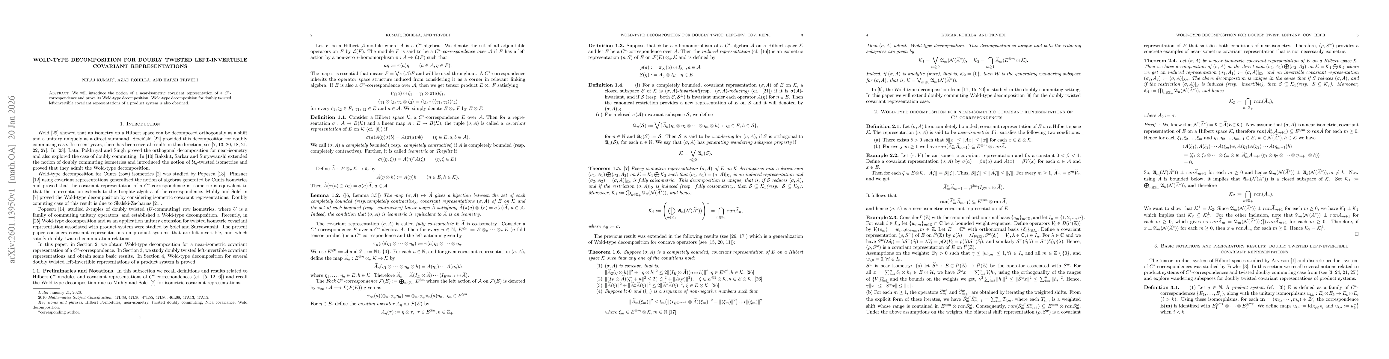 Thumbnail for Wold-type decomposition for doubly twisted left-invertible covariant representations