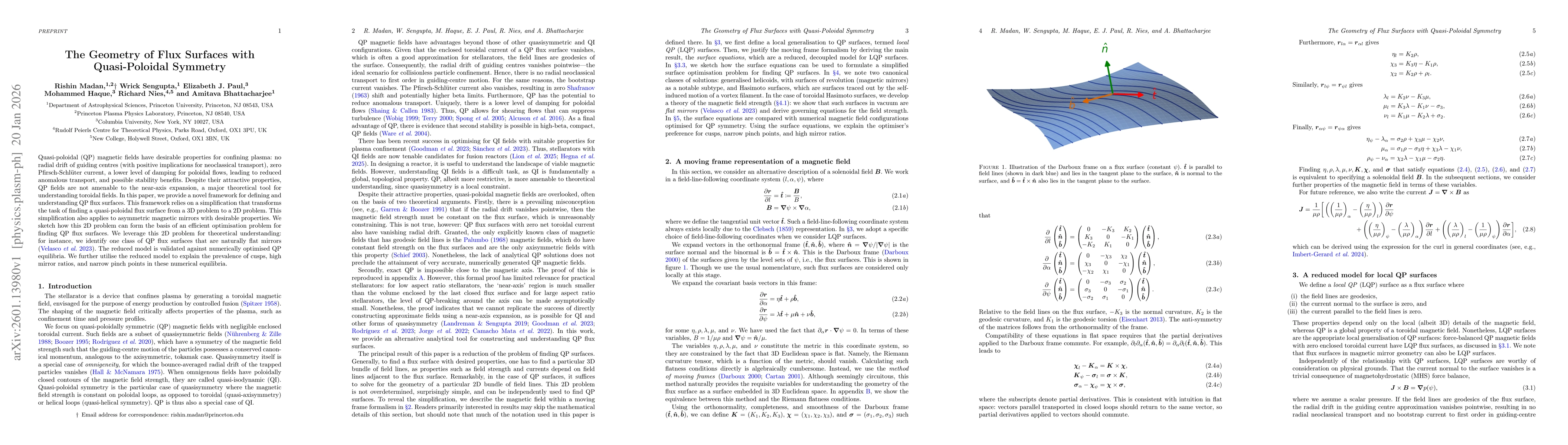 Thumbnail for The Geometry of Flux Surfaces with Quasi-Poloidal Symmetry