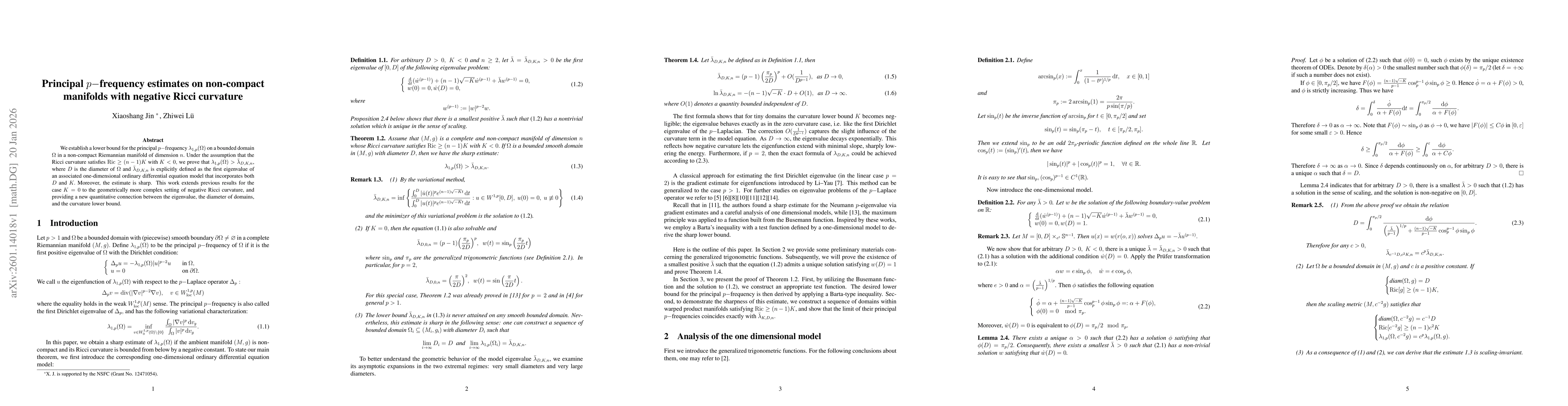 Thumbnail for Principal $p-$frequency estimates on non-compact manifolds with negative Ricci curvature