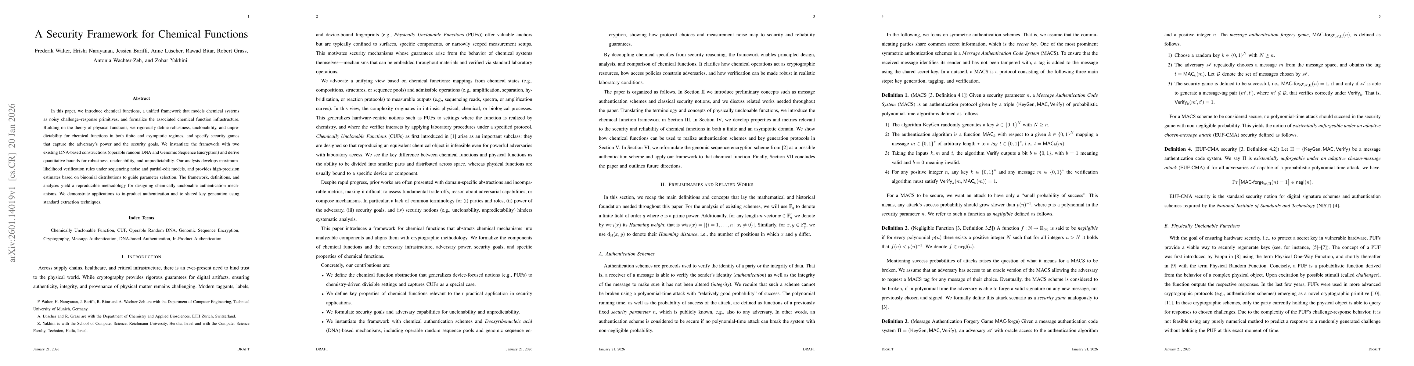 Thumbnail for A Security Framework for Chemical Functions