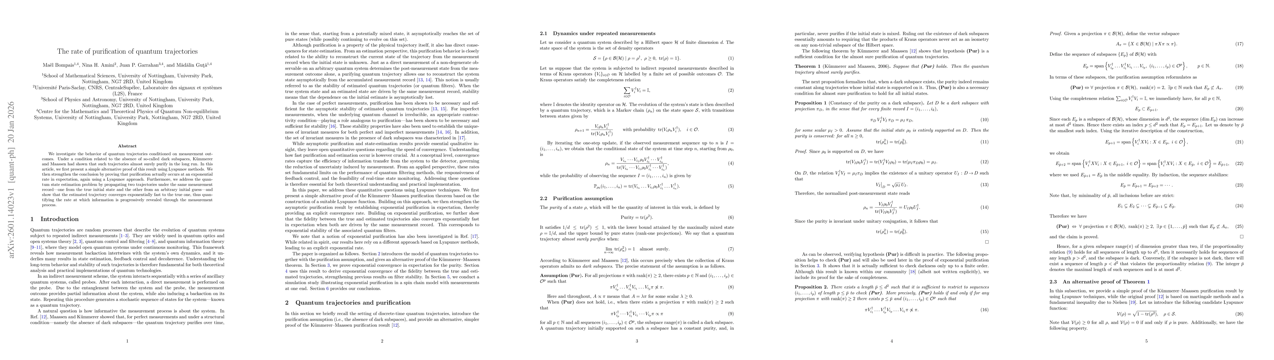 Thumbnail for The rate of purification of quantum trajectories
