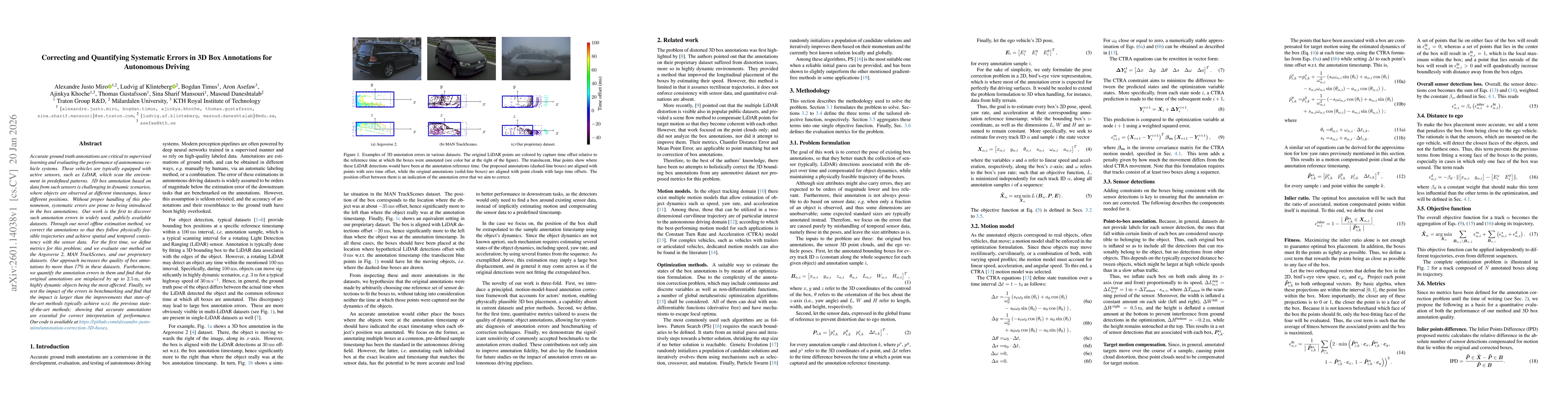 Thumbnail for Correcting and Quantifying Systematic Errors in 3D Box Annotations for Autonomous Driving