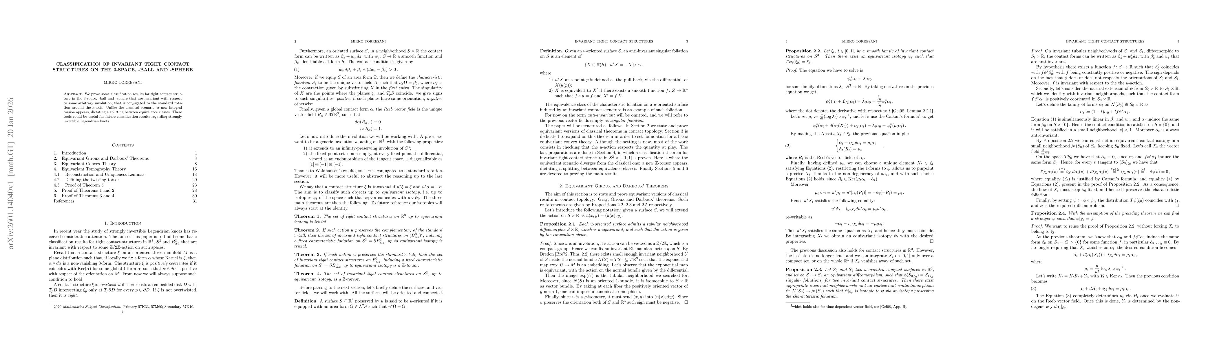Thumbnail for Classification of invariant tight contact structures on the 3-space, -ball and -sphere
