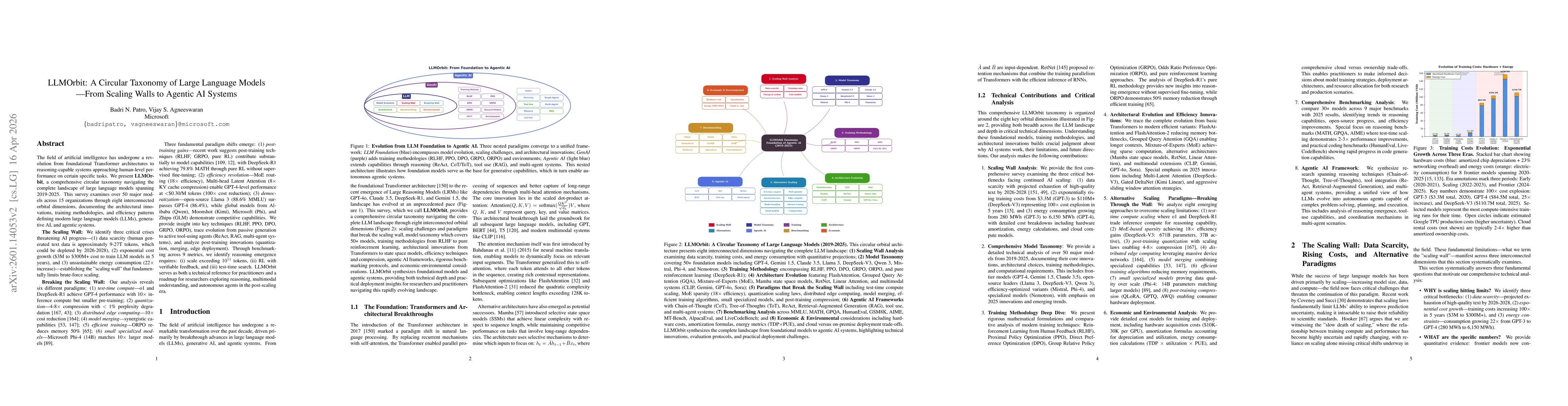 Thumbnail for LLMOrbit: A Circular Taxonomy of Large Language Models -From Scaling Walls to Agentic AI Systems
