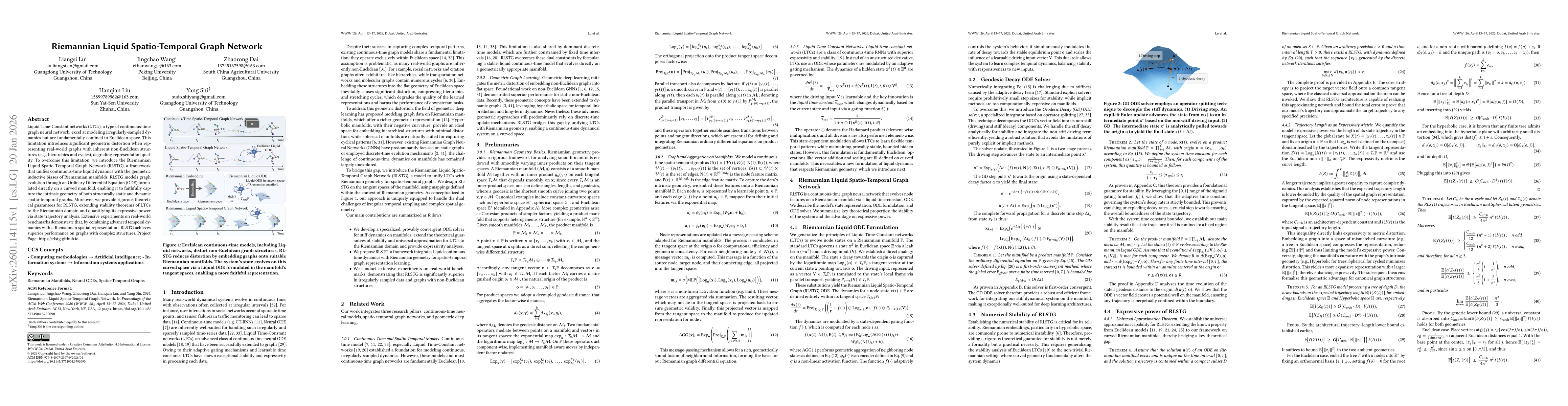 Thumbnail for Riemannian Liquid Spatio-Temporal Graph Network