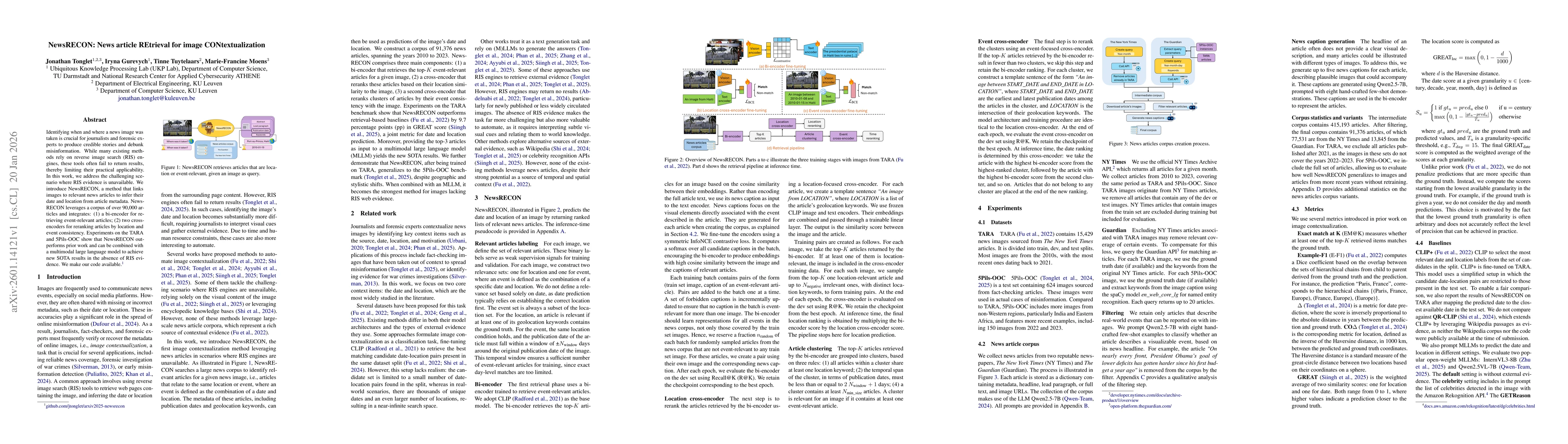 Thumbnail for NewsRECON: News article REtrieval for image CONtextualization