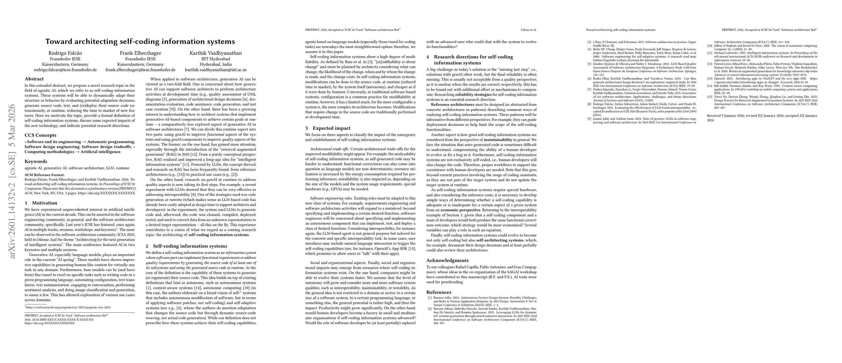 Thumbnail for Toward self-coding information systems