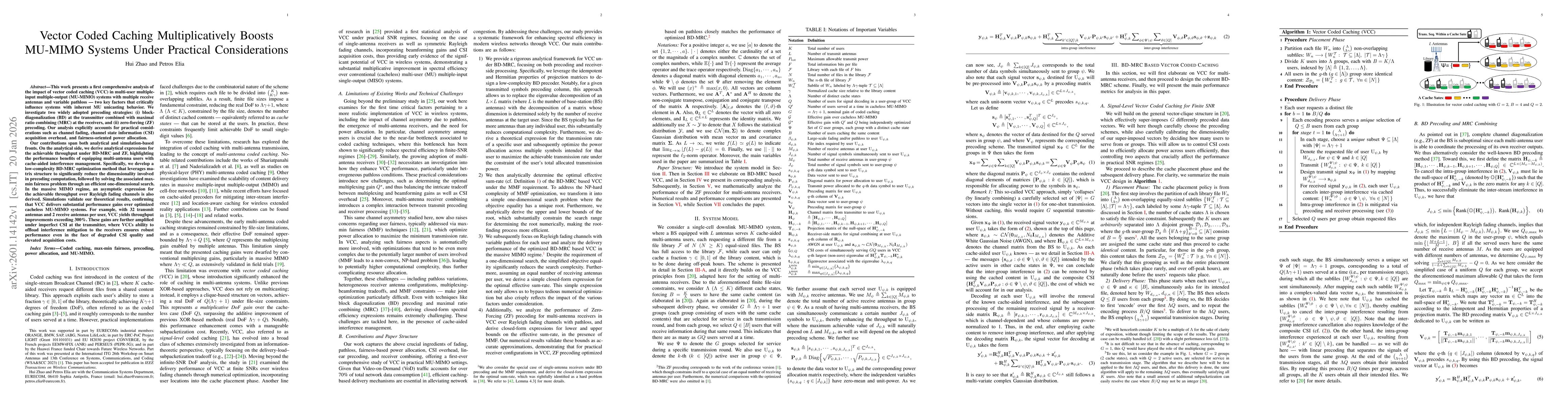 Thumbnail for Vector Coded Caching Multiplicatively Boosts MU-MIMO Systems Under Practical Considerations