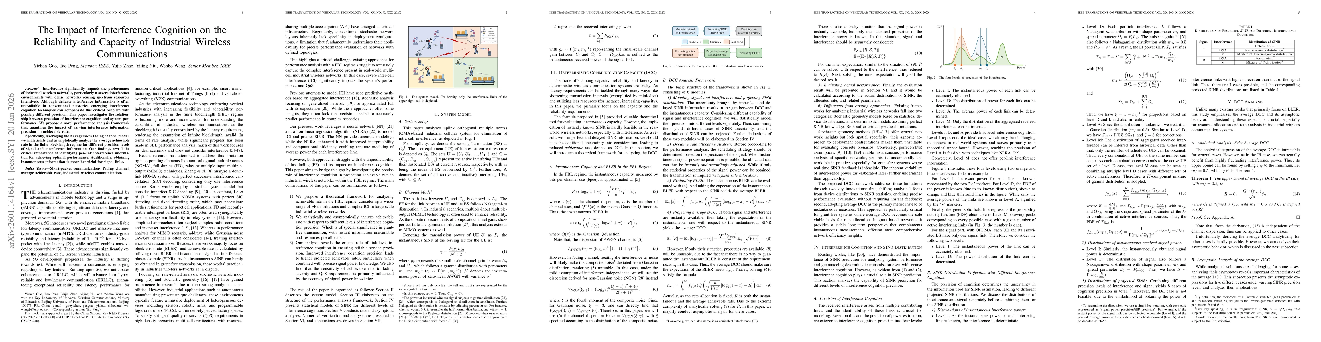 Thumbnail for The Impact of Interference Cognition on the Reliability and Capacity of Industrial Wireless Communications