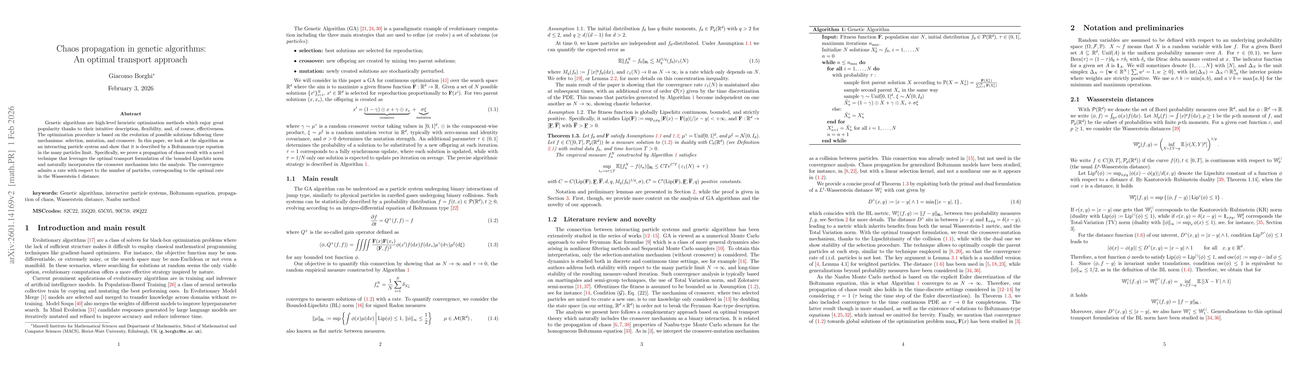 Thumbnail for Chaos propagation in genetic algorithms: An optimal transport approach