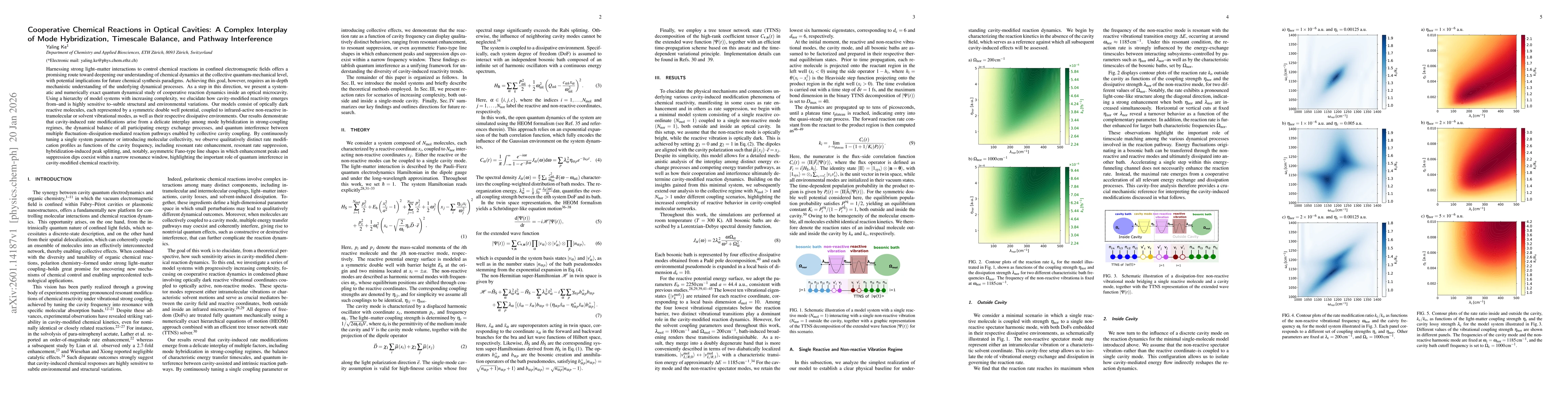 Thumbnail for Cooperative Chemical Reactions in Optical Cavities: A Complex Interplay of Mode Hybridization, Timescale Balance, and Pathway Interference