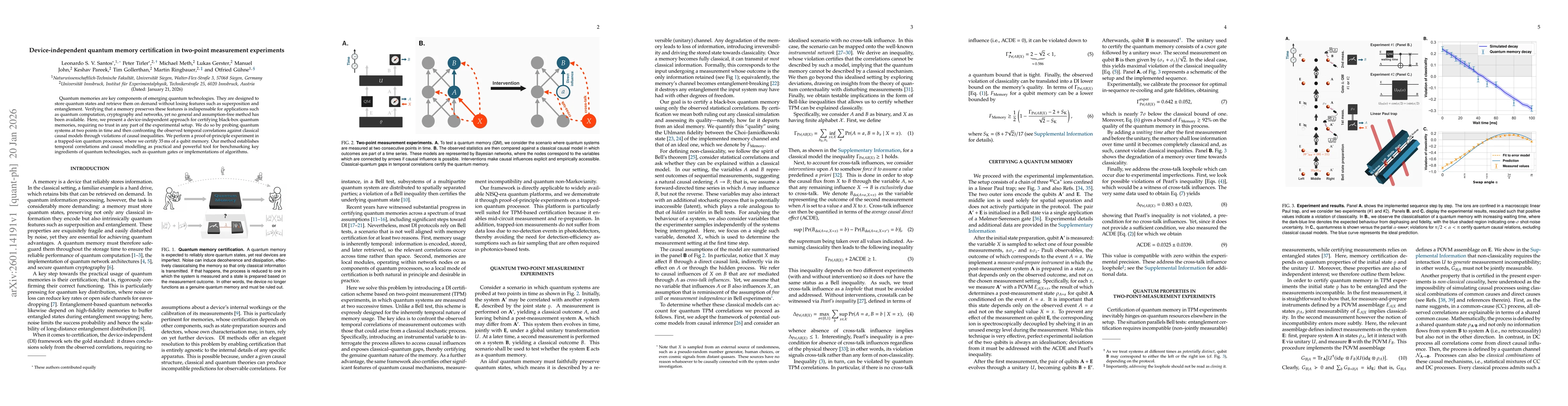 Thumbnail for Device-independent quantum memory certification in two-point measurement experiments