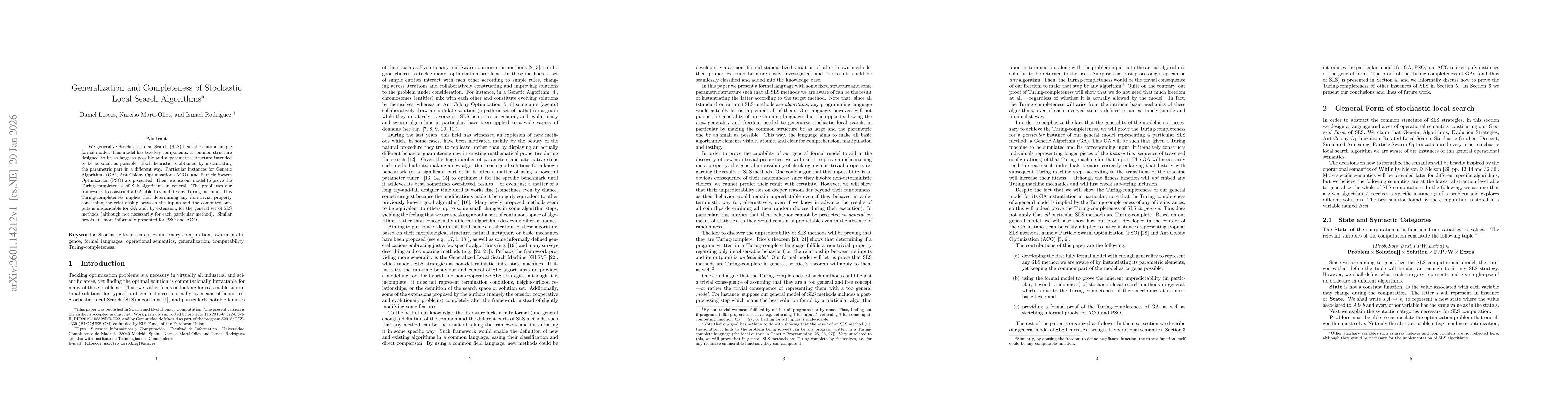 Thumbnail for Generalization and Completeness of Stochastic Local Search Algorithms
