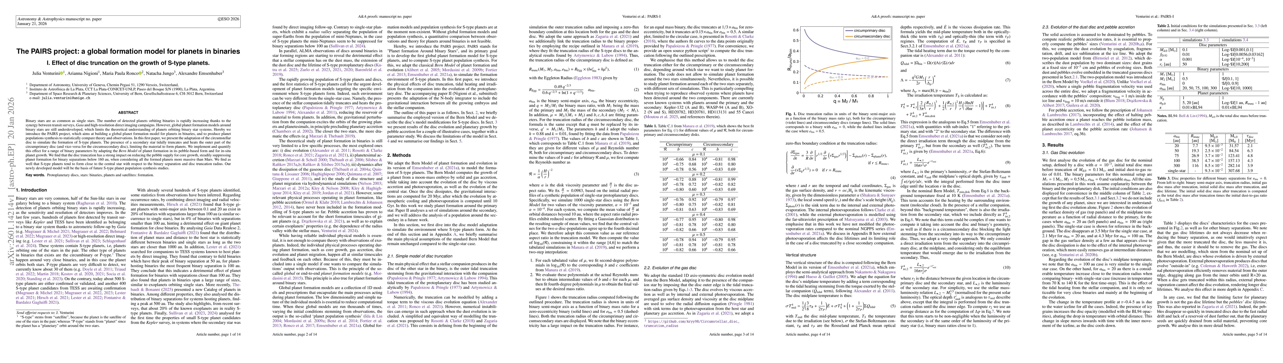 Thumbnail for The PAIRS project: a global formation model for planets in binaries. I. Effect of disc truncation on the growth of S-type planets