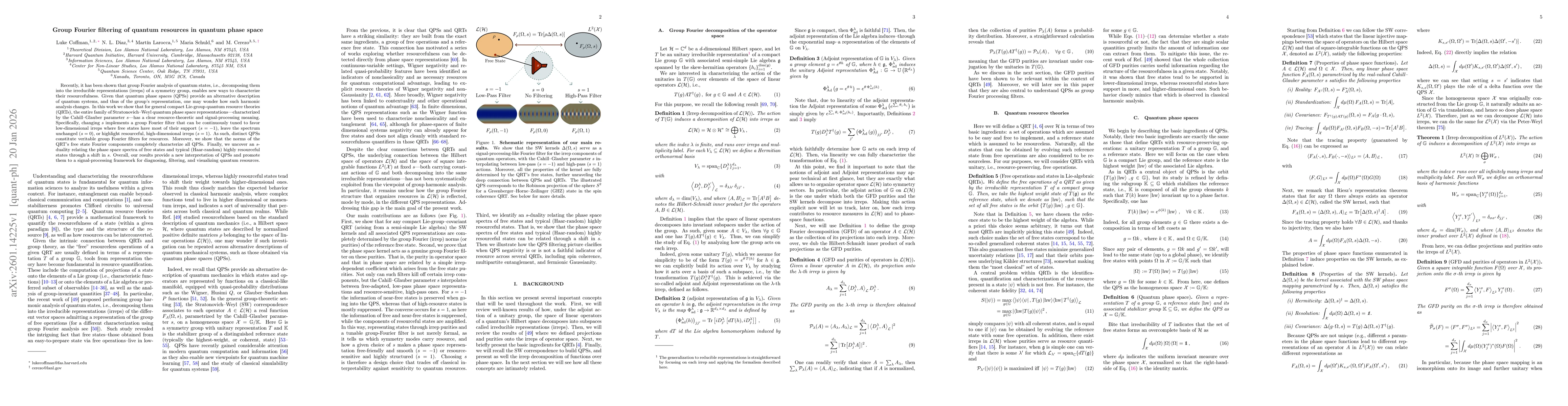 Thumbnail for Group Fourier filtering of quantum resources in quantum phase space