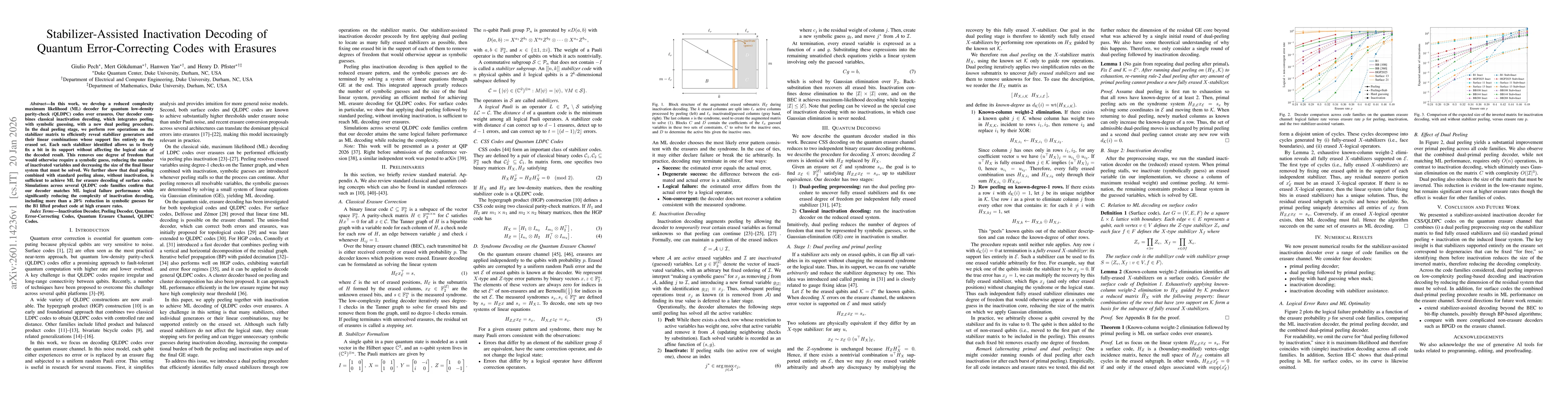 Thumbnail for Stabilizer-Assisted Inactivation Decoding of Quantum Error-Correcting Codes with Erasures
