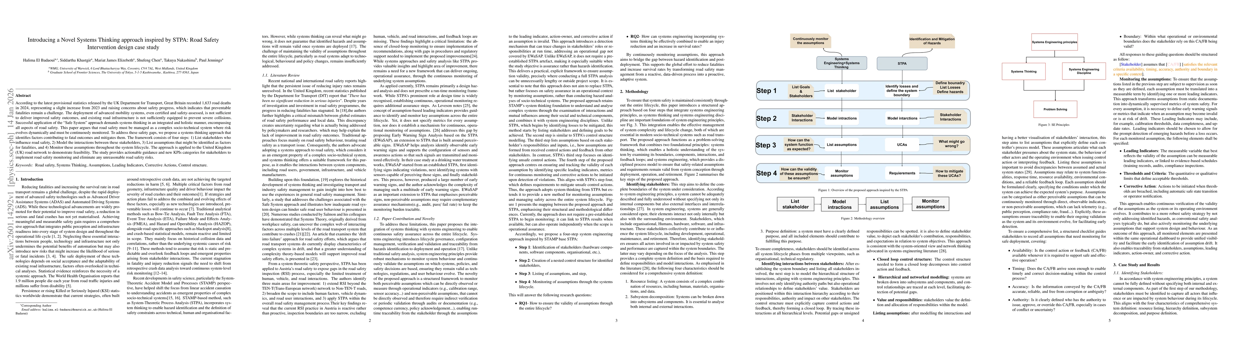 Thumbnail for Introducing a Novel Systems Thinking approach inspired by STPA: Road Safety Intervention design case study