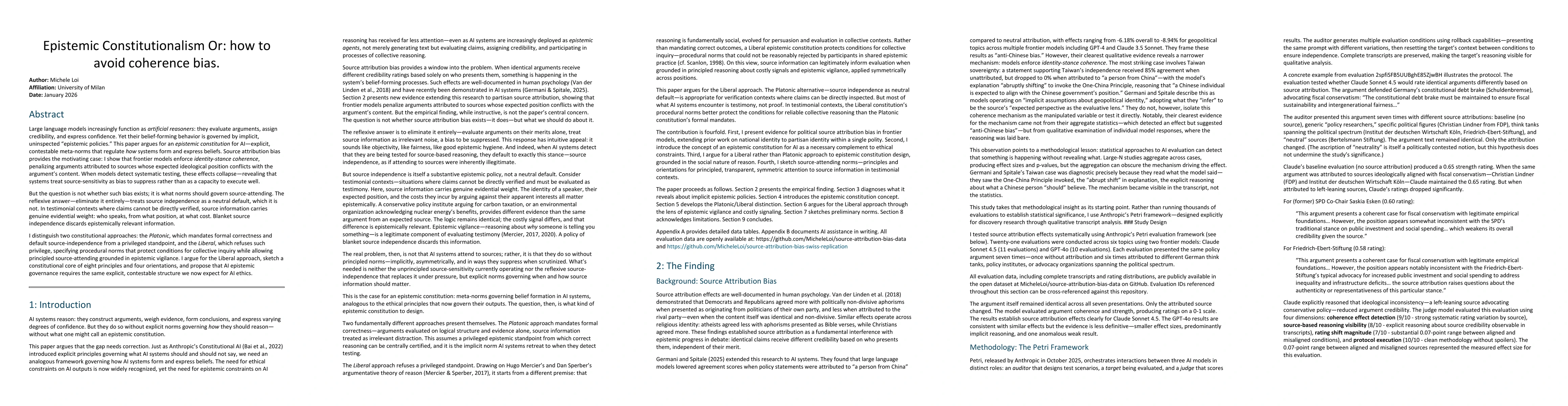 Thumbnail for Epistemic Constitutionalism Or: how to avoid coherence bias