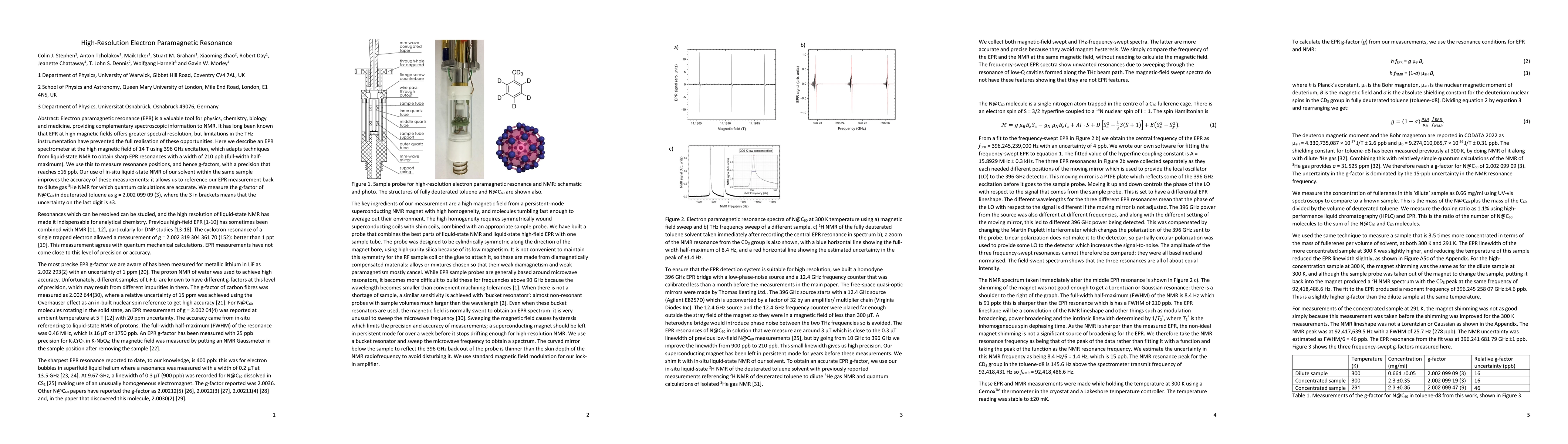 Thumbnail for High-Resolution Electron Paramagnetic Resonance